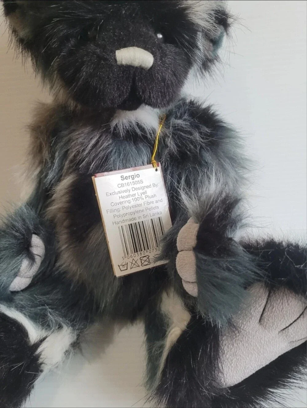 Charlie Bears Sergio CB161505S with Tags Plush Soft Bear Great Condition.
